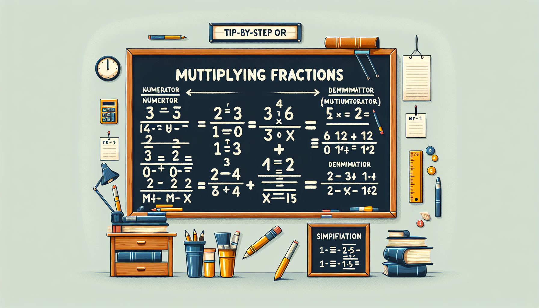 Пошаговое понимание умножения дробей